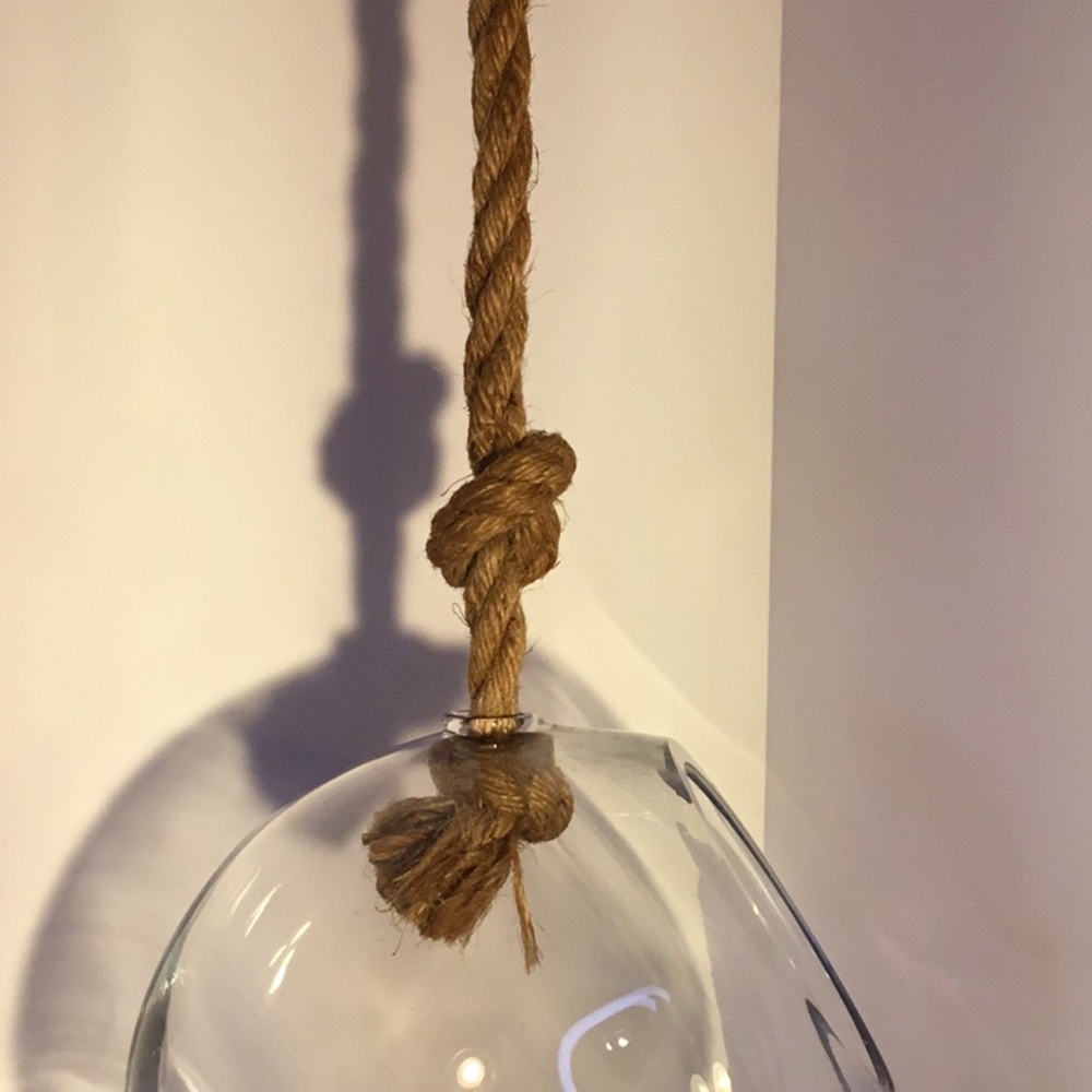 Large Hanging Globe Terrarium With Rope Hanger - Picture 12 of 16